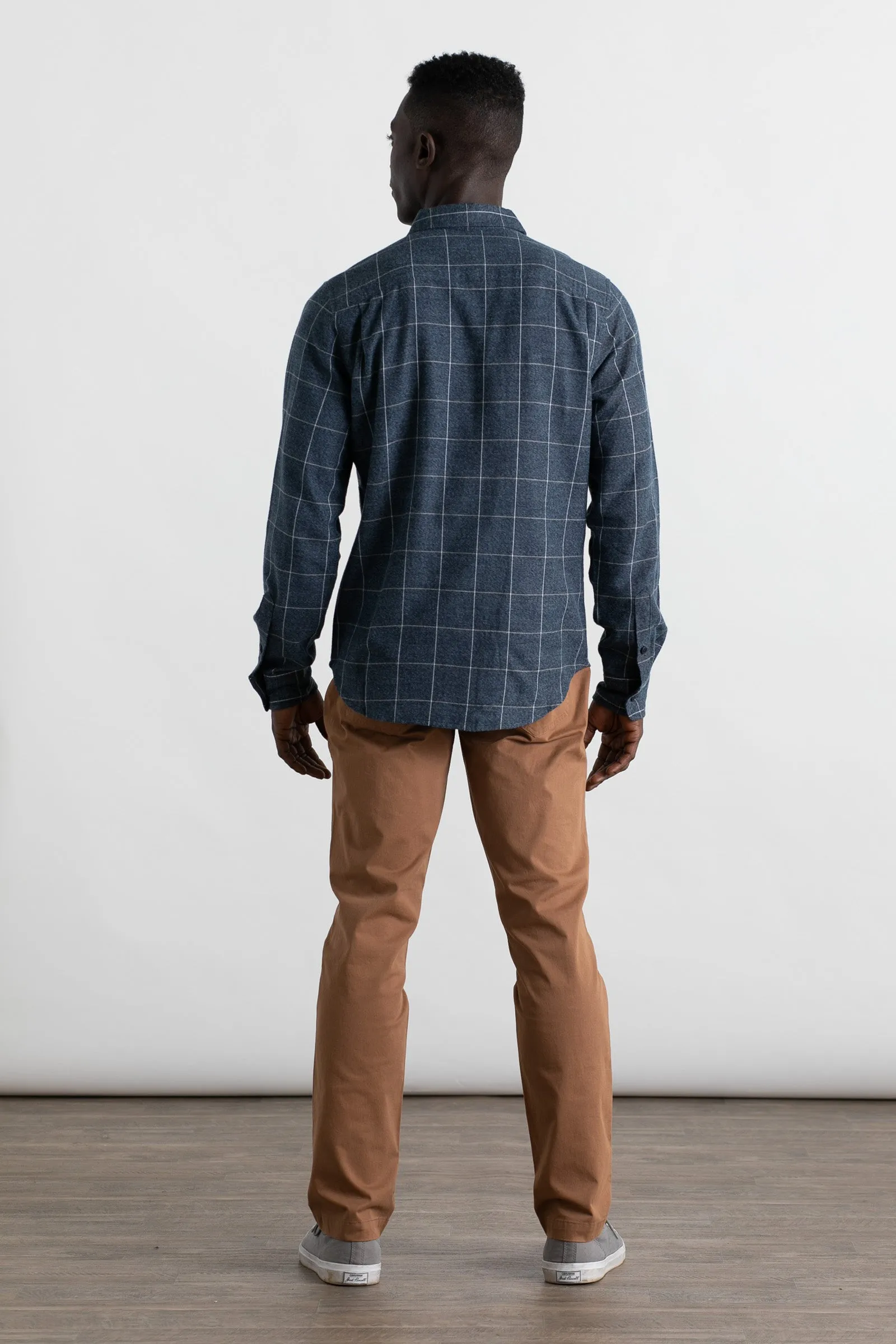 Sutton Slim Shirt / Navy Windowpane