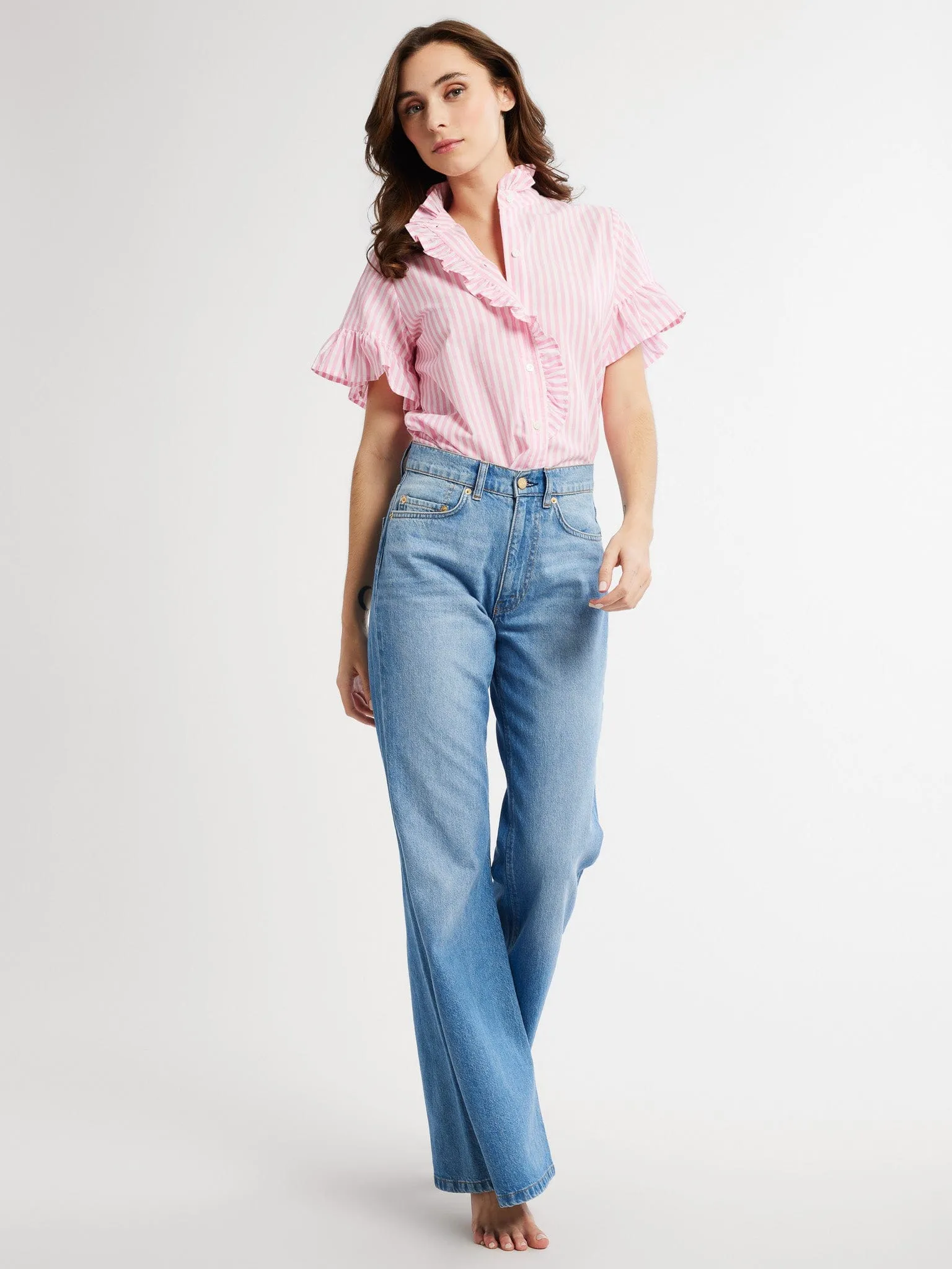 Vanessa Top in Bubblegum Stripe