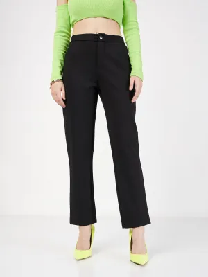 Women Black Roma Tapered Pants